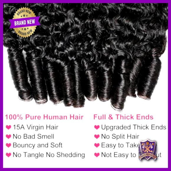 18-22 Inch 3C4A Water Wave Human Hair Extensions Double Weft main image 6